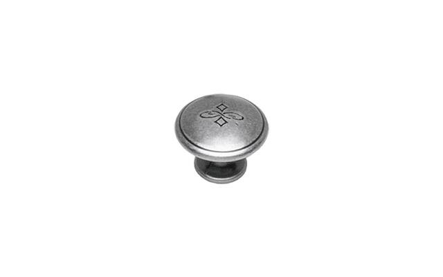 Intersteel Meubelknop bloem 30 mm oud grijs