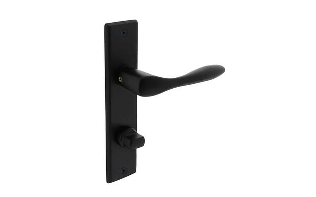 Intersteel Deurkruk Banaan met schild 181x41x7mm WC63/8mm mat zwart