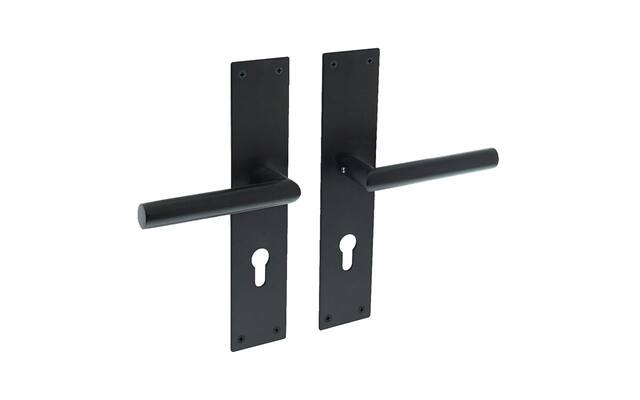 Intersteel Deurkruk Jura met schild 250x55x2mm profielcilindergat 72mm zwart