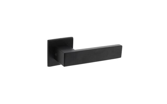Intersteel Deurkruk Amsterdam op vierkante rozet 50x50x5 mm mat zwart