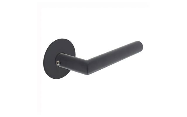 Intersteel Deurkruk Jura met zelfklevend rozet mat zwart