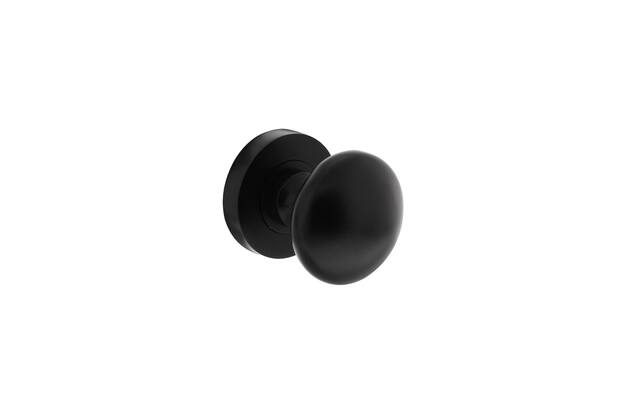 Intersteel Knop op rozet rond 52x10mm zwart