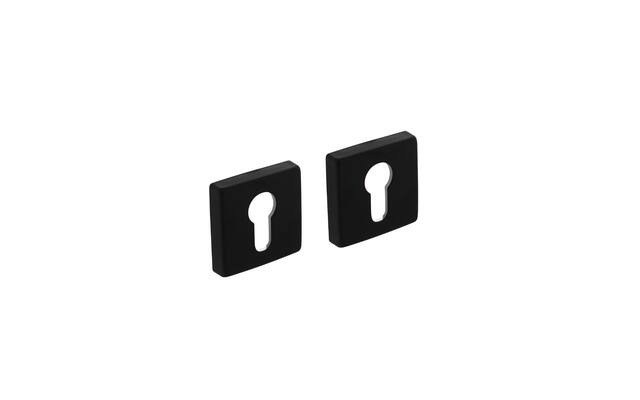 Profielcilinderrozet 50x50x10 mm Zwart