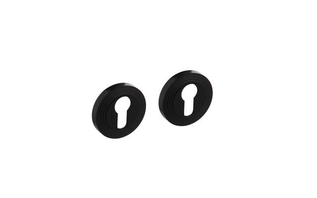Intersteel Cilinderrozetten verdekt rond 54x9mm met nokken zwart
