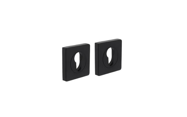 Intersteel Profielcilinderrozetten verdekt 55x55x10mm Zwart