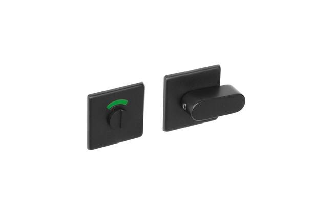 Intersteel Rozet toilet-/badkamersluiting vierkant rvs mat zwart