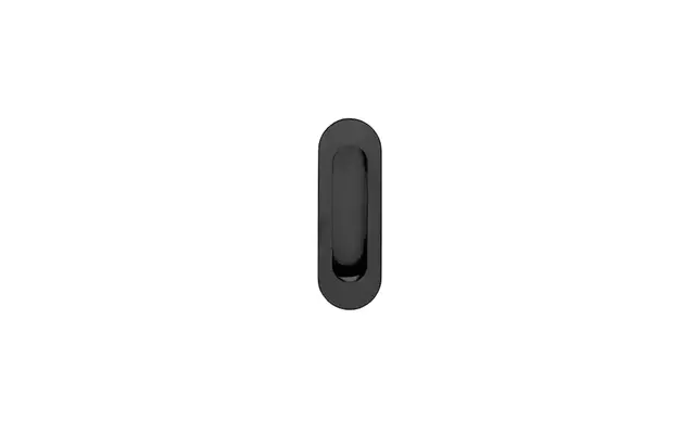 Intersteel Schuifdeurkom ovaal 120x40mm blind mat zwart