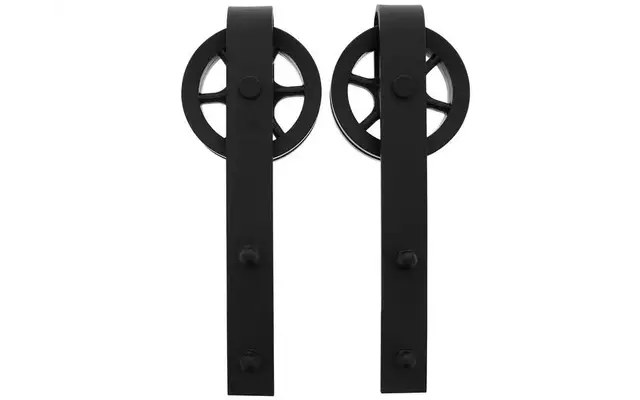 Intersteel Set van 2 hangrollen Wheel 340 mm mat zwart