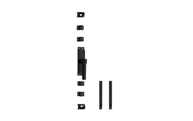 Intersteel Kruk-espagnolet rechts L-recht met stangenset 2 X 1245 mm zwart