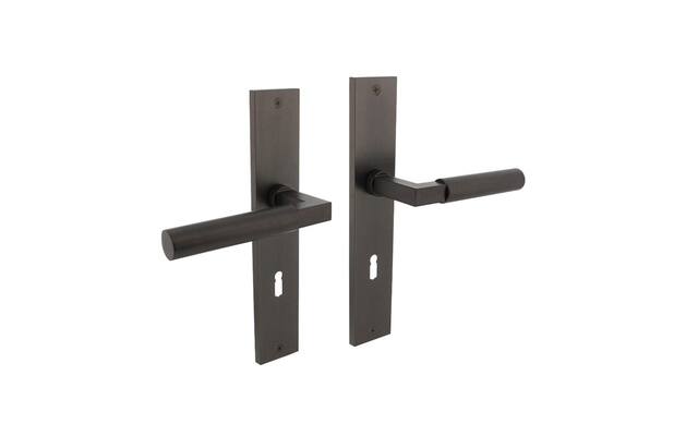 Intersteel Deurkruk Bau-Stil op schild 245x45 mm sleutelgat 56 mm antracietgrijs