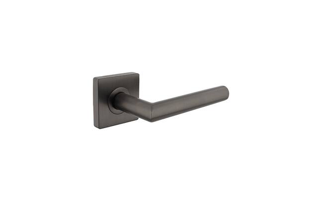 Intersteel Deurkruk Bastian op vierkante rozet 55x55x10mm antracietgrijs