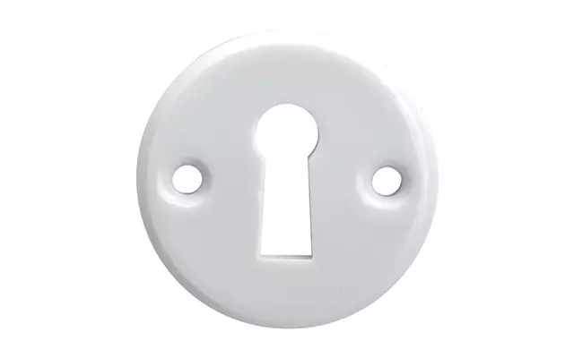 Sleutelrozet Evelyne Wit Porselein rond 47mm
