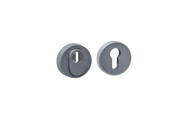 Intersteel SKG3 veiligheidsrozetten rond verdekt 52x12mm profielcilindergat met kerntrekbeveiliging rvs getrommeld