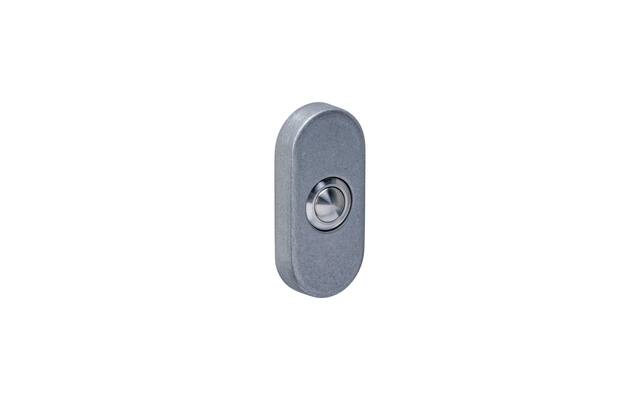 Intersteel Deurbel ovaal 65x30x10mm verdekt rvs getrommeld