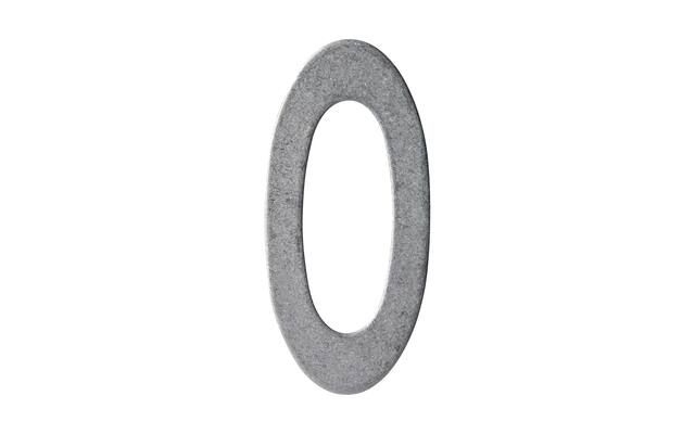 Intersteel Huisnummer 0 150mm rvs getrommeld