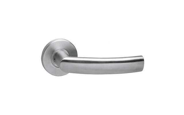 Intersteel Deurkruk Blok op kunststof rozet rvs geborsteld