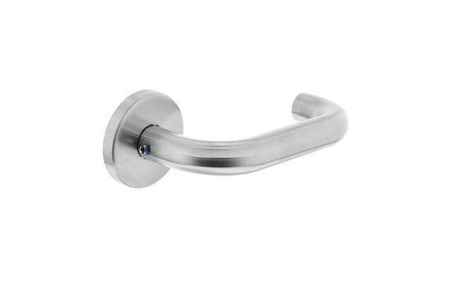 Intersteel Deurkruk Rond op rozet rvs geborsteld
