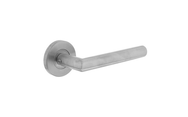 Intersteel Deurkruk Hoek 90° op rozet rvs geborsteld