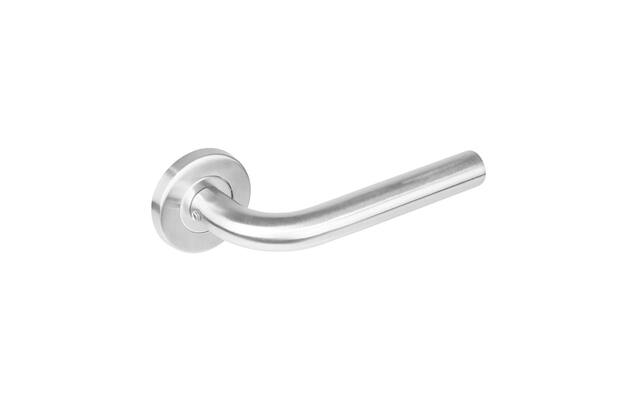 Intersteel Deurkruk Recht op rozet met 7 mm nok rvs geborsteld