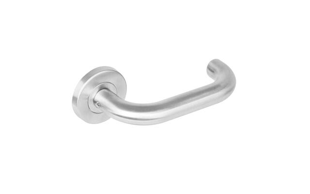 Intersteel Deurkruk Rond op rozet met 7 mm nok rvs geborsteld