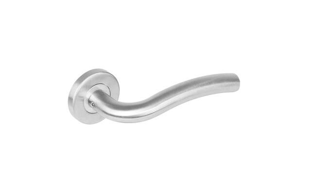 Intersteel Deurkruk Lisa op rozet met 7 mm nok rvs geborsteld
