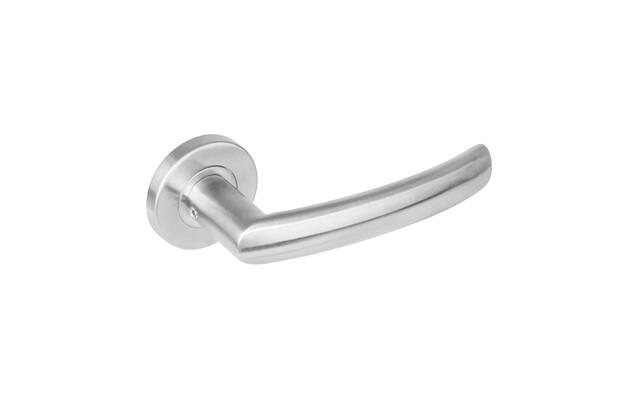 Intersteel Deurkruk Blok op rozet met 7 mm nok rvs geborsteld