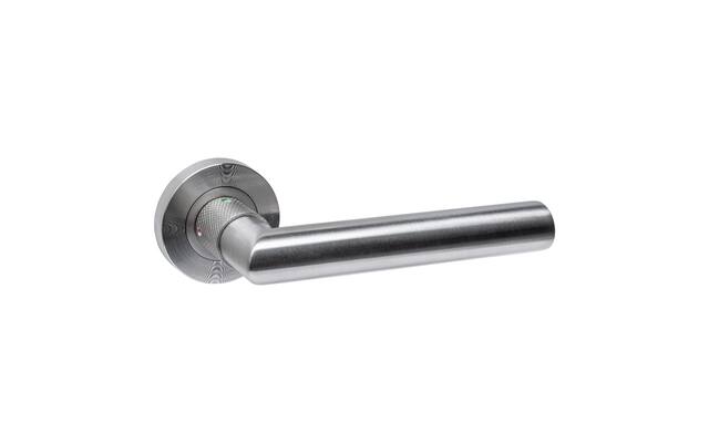 Intersteel Deurkruk Sicura rond 22mm met blokkeer mechanisme op rozet verdekt 53x10mm met nokken rvs