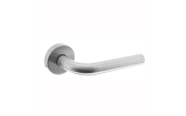 Intersteel Deurkruk Recht met rozet rvs geborsteld