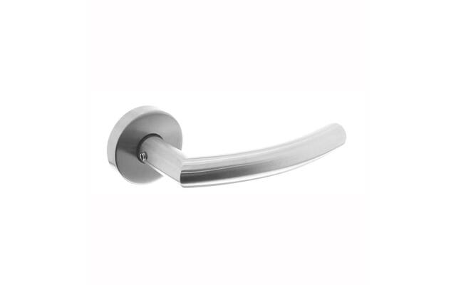 Intersteel Deurkruk Half Rond met rozet 51x10,5 mm rvs geborsteld