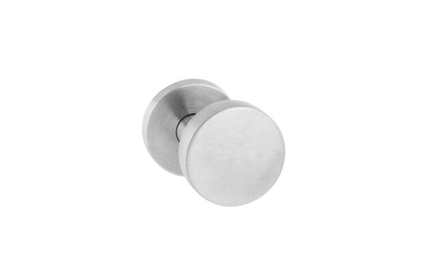 Intersteel Knop rond verkropt rvs geborsteld