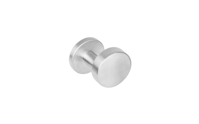 Intersteel Knop op rond rvs geborsteld