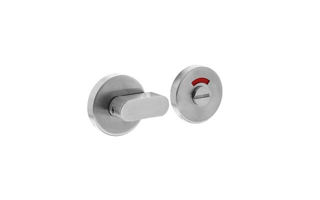 Intersteel Rozet toilet-/badkamersluiting comfortknop rond verdekt rvs geborsteld