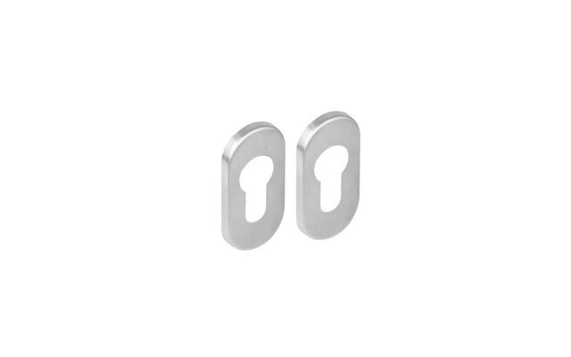 Profielcilinderrozet ovaal verdekt RVS 4 mm