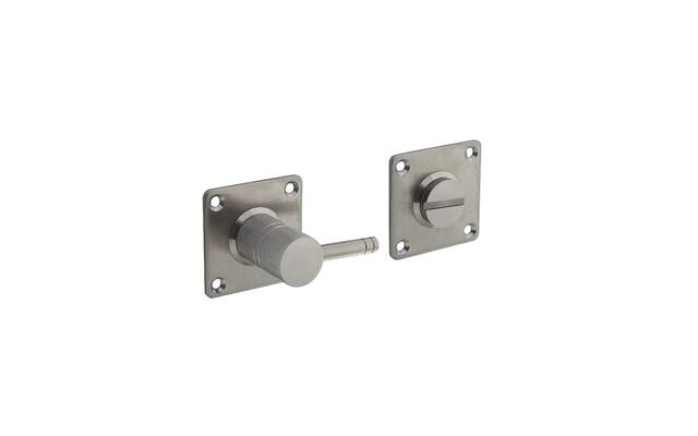 Intersteel Rozet met toilet-/badkamersluiting vierkant 42x42x2 mm rvs geborsteld