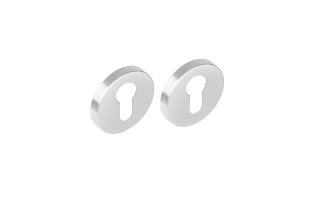 Profielcilinderrozetten verdekt rond 53x8mm met nokken RVS