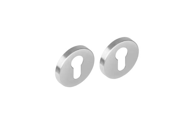 Intersteel Rozet set rond met profielcilindergat rvs geborsteld