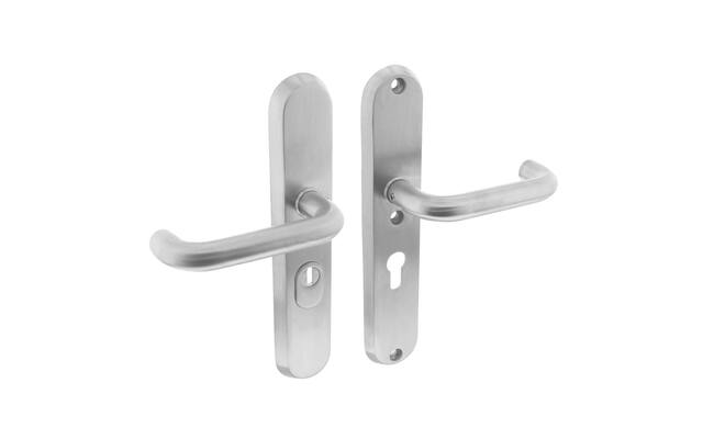 Intersteel Veiligheidsbeslag SKG*** profielcilindergat 55 mm met kerntrekbeveiliging achterdeurbeslag rvs geborsteld