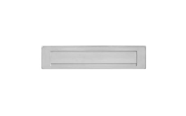 Intersteel Brievenbus met klep/regenrand rvs geborsteld