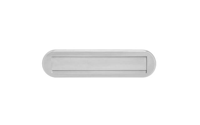 Intersteel Brievenbus ovaal met klep/regenrand rvs geborsteld
