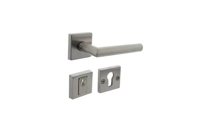 Intersteel Set achterdeurbeslag vierkant SKG*** met kerntrekbeveiliging rvs geborsteld