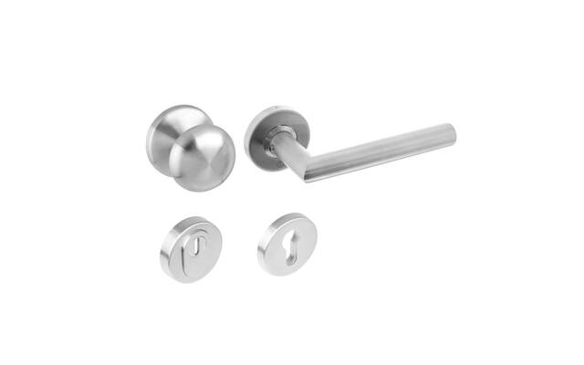 Intersteel Voordeurset veiligheidsbeslag SKG*** rond rvs geborsteld