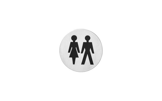 Intersteel Pictogram dames- en herentoilet zelfklevend rond RVS
