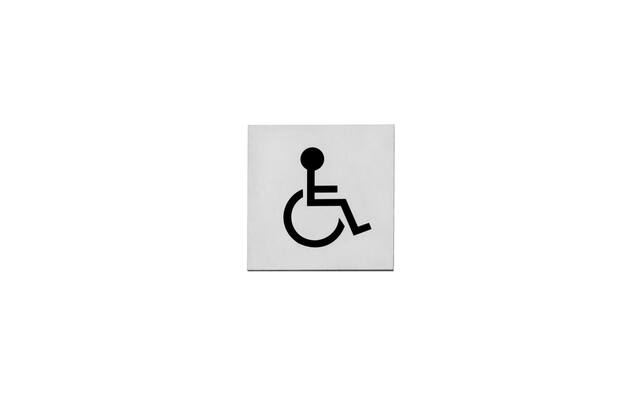 Intersteel Pictogram toilet mindervalide zelfklevend RVS