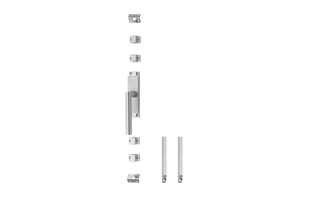 Intersteel Kruk-espagnolet links Hoek 90 met stangenset 2x 1245 mm rvs geborsteld