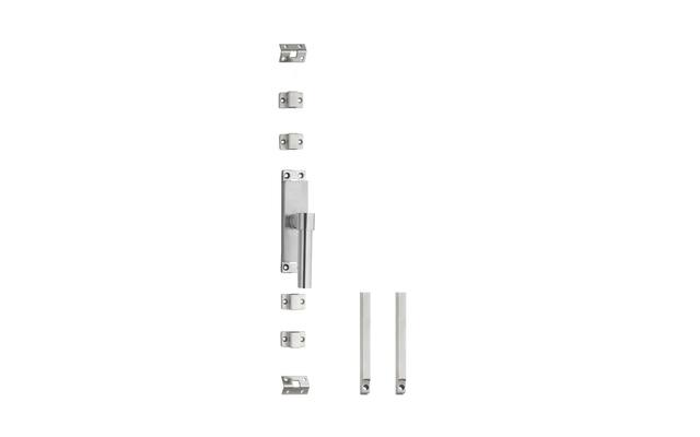 Intersteel Kruk-espagnolet rechts L-recht met stangenset 2x 1245 mm rvs geborsteld