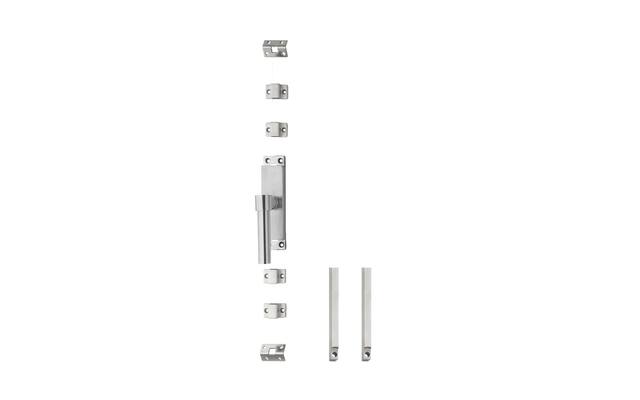 Intersteel Kruk-espagnolet links L-recht met stangenset 2x 1245 mm rvs geborsteld