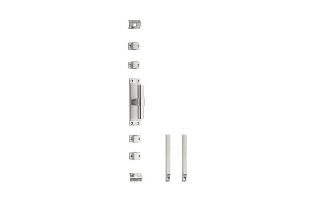 Intersteel Kruk-espagnolet rechts T-recht met stangenset 2x 1245 mm rvs geborsteld