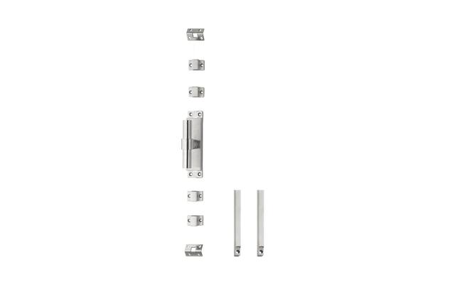 Intersteel Kruk-espagnolet links T-recht met stangenset 2x 1245 mm rvs geborsteld