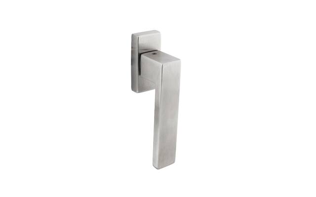 Intersteel Raamkruk Amsterdam op rechthoekige rozet rvs