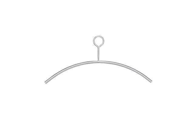 Intersteel Kledinghanger rvs geborsteld dicht oog